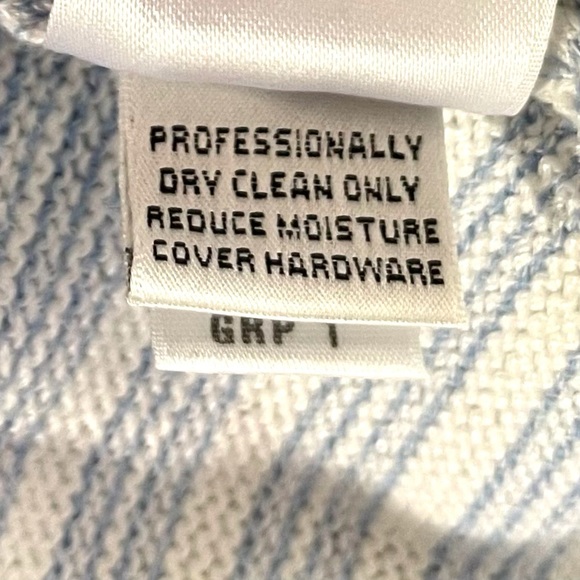 St. John Sports 2PC Knit Pants Suit Top & Pant Blue Striped Wool Blend Size L. - Picture 11 of 11